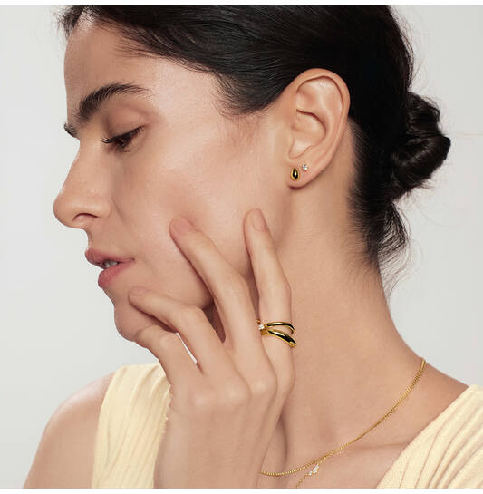  Wanderer - Boucles d'oreilles à puces - Argent / GP 14 carats